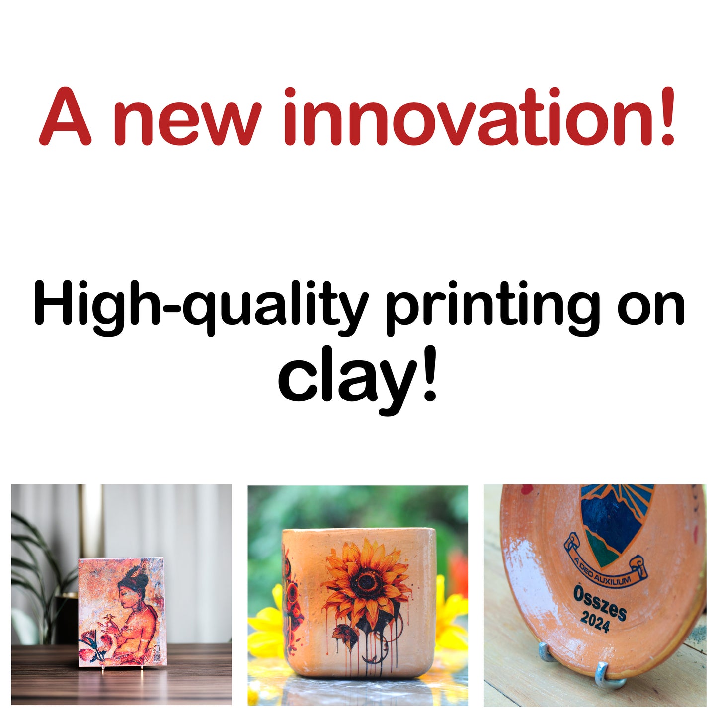 Wall Decor Art, Unique Luxury Abstract Print on Clay Tile Plaque Newly Launched - Giftianza