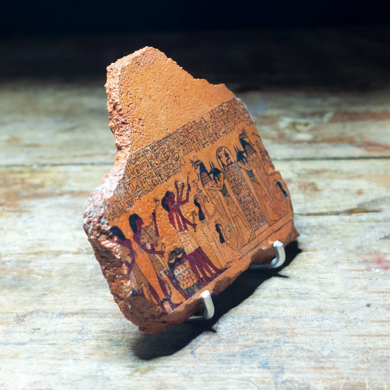 Egyptian Museum Replica Clay Plate, Antique-Style Unique Decorative Collectible - Giftianza