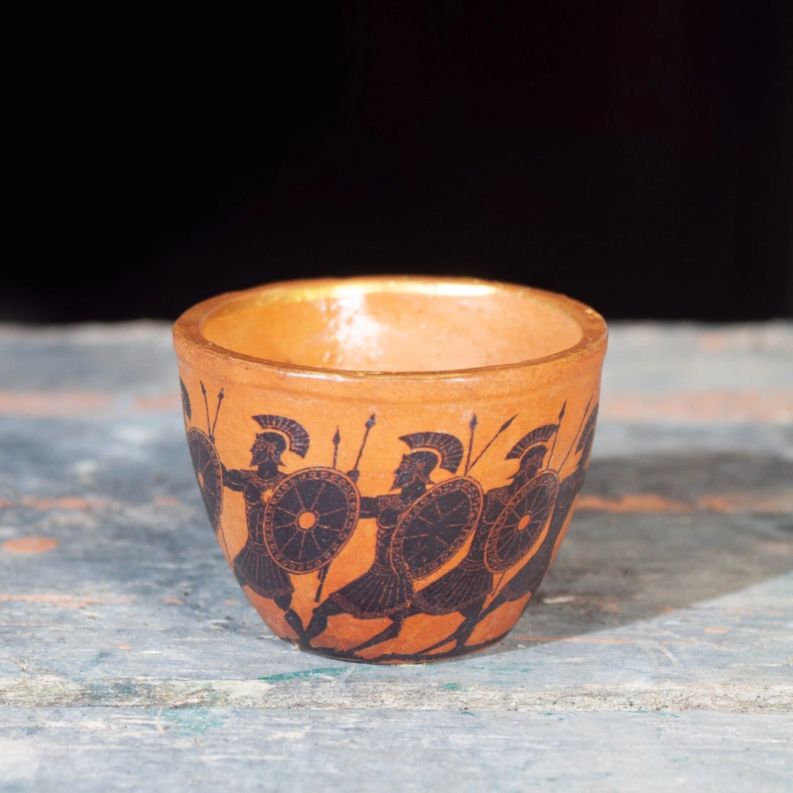 Handmade Pottery Vase Greek Museum Replica | Antique Clay Decorative Collectible - Giftianza