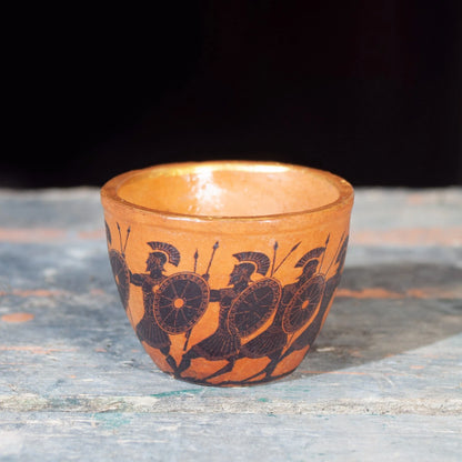Handmade Pottery Vase Greek Museum Replica | Antique Clay Decorative Collectible - Giftianza