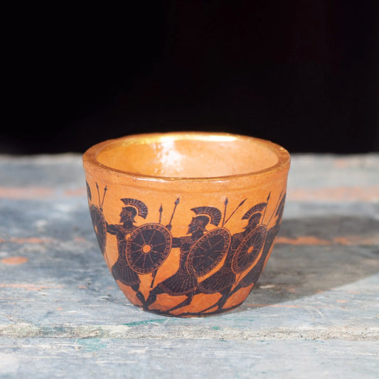 Handmade Pottery Vase Greek Museum Replica | Antique Clay Decorative Collectible - Giftianza