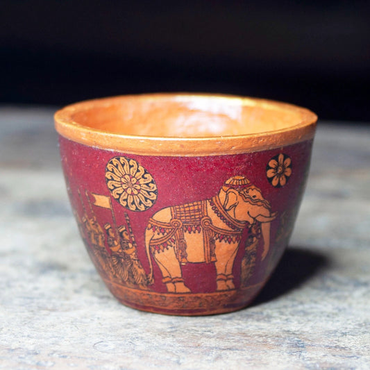 Natural Clay Miniature Vase – Asian Pottery Replica, Unique Decorative Collectible - Giftianza